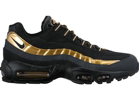 nike 95 schwarz gold|Nike 95 black metallic gold.